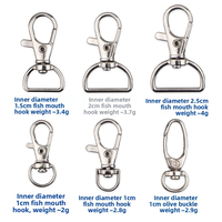 Fermoirs mousquetons en métal étanches de 1 pouce en alliage de zinc avec mousqueton pour sacs à main Pièces de sac spécial Accessoires