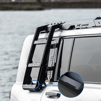 Nouvelle mise à niveau 2 pièces 4X4 Porte-bagages de toit tout-terrain Plateforme de toit Échelle latérale pliable pour Haval H9 2025 Accessoires