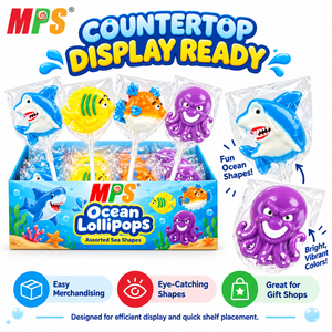 Caja de Regalo para Exhibición al por Mayor, Embalaje Encantador con Forma de Pez Delfín de la <span class=keywords><strong>Serie</strong></span> Océano, Piruleta - Product Image 2