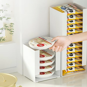 Scatola di immagazzinaggio con mascherina a un livello aperta <span class=keywords><strong>per</strong></span> cassettone e tazza di carta da <span class=keywords><strong>cucina</strong></span> <span class=keywords><strong>per</strong></span> uso bagno - Product Image 2