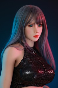 Hot 165cm Cyberpunk Lifelike Companion Doll, Gradient Hair Realistic Adult Model with LED Glasses Soft Breast Lace Trim for Men - Product Image 1