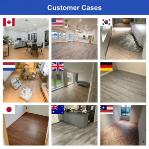 Su geçirmez ahşap mermer damarı Spc sert zemin vinil fayans Spc çekirdek birbirine tıklayın kilit Pvc vinil döşeme - Product Image 4