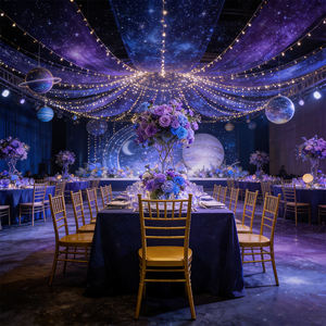 Sillas Chiavari al por Mayor, Muebles Apilables de Estilo Clásico para Eventos y Banquetes de Hotel con Cojín de Cuero - Product Image 2