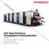 Machine d'impression flexographique automatique 4 couleurs à servomoteurs complets, haute vitesse 200 m/min pour gobelets en papier, boîtes en papier, sacs en papier