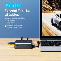 Hub ABS USB C 8 en 1 HDTV USB3.0 USB2.0 Lecteur SD/TF 15W PD USB C Hub Dock pour ordinateur portable et téléphone avec support de téléphone