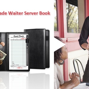 Organizador de Pedidos Boshiho Personalizado de Gran Capacidad en Cuero para Camareros de Hotel y Restaurante - Product Image 2