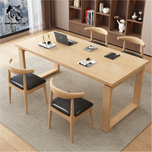 Table à manger rectangulaire en bois, nouvelle collection, meubles de maison tendance, prix le plus bas d'usine chinoise, sur mesure, en stock, expédition immédiate. - Product Image 2