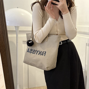 Vegan Eco-Friendly Recycled PU Leather Handle Custom Printed Logo Cotton Canvas Tote <b>Bag</b> <b>Shopping</b> <b>Bag</b> With Custom Logo - Product Image 4
