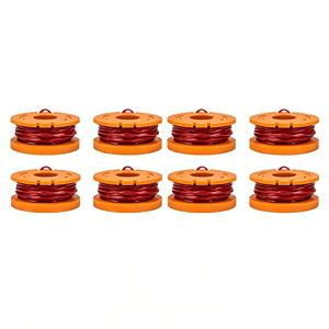 WA0010 WA0004 Lot de 8 bobines de rechange pour coupe-bordures, fil nylon 1,6 mm 10FT/3,05M pour tondeuse Worx WG151 WG163 WG170 - Product Image 1