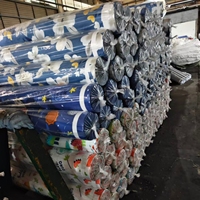 Tissu de drap imprimé fleurs très demandé, 100% microfibre polyester, tissu floral 3D, stock usine