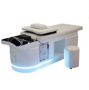 Salão mobiliário cosméticos cama transformável pedicure shampoo aço inoxidável perna spa massagem cabeça facial cabelo pé aquecedor vapor - Product Image 4