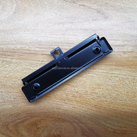 Clip de bureau en métal à profil bas, noir mat, 120 mm, avec logo personnalisé, pour blocs-notes A4, A5, B5