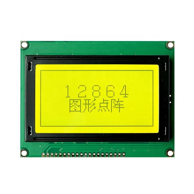 Yellow Green Screen 128X64 5V 12864 LCD display module LCD12864 ( Blue/Gray/Yellow-Green)STN Positive,Gray,Transflective COB