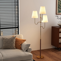 Lampadaire LED E27 Asiatique, Magnifique, Rétro, Design Sophistiqué, Haute Qualité, Vertical, pour Salon, Canapé, Chambre, Abat-jour en Tissu