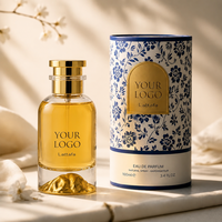 Flacon de parfum vide personnalisé de style boutique française Firdaus, emballage en verre avec bouchon élégant, logo et boîte cadeau