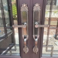 Villa-Eingang Digitales Fingerabdruck-Smartlock Doppeltür-Passwortschloss Europäischer Stil Hochwertiges Intelligentes Schloss