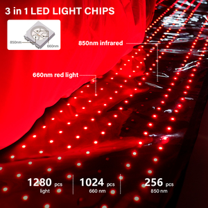 Tempat Tidur Pijat Lipat dengan Terapi Cahaya Merah 660nm 850nm untuk Perawatan Seluruh Tubuh, Pinggang, Tangan, Kaki, dan Lengan - Product Image 5