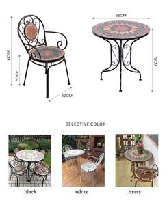 Restaurant Furniture Outdoor Indoor Wrought Iron Art Design <strong>Table</strong> and Chairs <strong>Coffee</strong> Balcony Cafe Chair Metal Chair <strong>Garden</strong> - Product Image 6