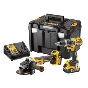 Kit perceuse sans fil et meuleuse d'angle DeWalt 18V avec chargeur de batterie et étui - Product Image 1