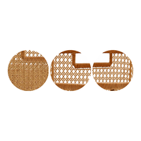 Panier de rangement en rotin blanc naturel, fait main, écologique, avec poignées découpées, rectangulaire, en osier tressé, style traditionnel et moderne