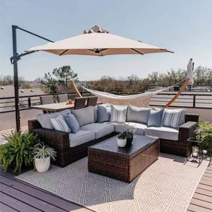 Sofà all'aperto del <span class=keywords><strong>giardino</strong></span> del <span class=keywords><strong>rattan</strong></span> del patio della villa dell'hotel di vimini impermeabile della mobilia moderna all'aperto - Product Image 4
