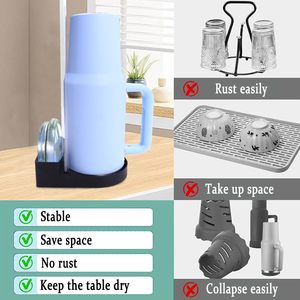 Estante de secado para botellas de agua de 20/30/40 oz con cepillo de limpieza 5 en 1, accesorio para vasos Stanley y tazas - Product Image 5