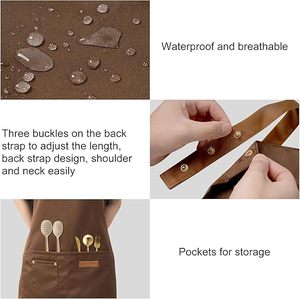 Hot Bán Tạp Dề Biểu Tượng Tùy Chỉnh Dành Cho Người Lớn Đầu Bếp Tạp Dề Vải Không Thấm Nước Nhà Hàng Nấu Ăn Tạp Dề Với Tùy Chỉnh In Logo - Product Image 4