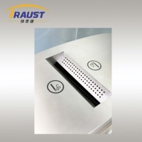 Poubelle rectangulaire double en acier inoxydable Traust avec couvercle, écologique, imprimée DIY, pour extérieur, aéroport et collecte de déchets