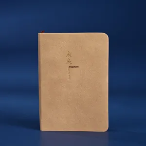 Biểu tượng tùy chỉnh da cừu bìa cứng kinh doanh da máy tính xách tay với UV in ấn may ràng buộc 80 Sheets văn phòng kế hoạch họp cuốn sách - Product Image 6