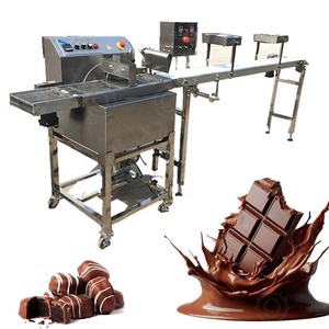 Tiết kiệm năng lượng nhỏ sô cô la Ngâm Kính Máy tự động lớp phủ dòng cho Snack và bánh rán sản xuất - Product Image 1