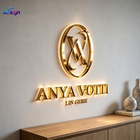 Enseigne personnalisée en acier inoxydable avec rétroéclairage LED 3D, étanche IP65, compatible HomeKit, télécommande, pour bureaux, maisons, bâtiments, bars