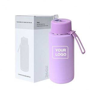 Large Capacity 1000Ml 304 Stainless Steel <b>Thermos</b> Double Wall Sports Water <b>Bottle</b> Vacuum Insulated With Custom Logo - Product Image 1