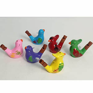 Fischietti all'ingrosso dell'acqua dell'uccello della porcellana fischietto dell'acqua dell'uccello variopinto ceramico uccello fischietti giocattoli per bambini regalo di compleanno - Product Image 2