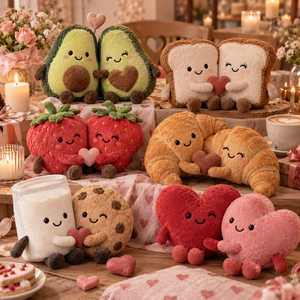 Peluches Personalizados de Parejas con Temática de Comida, Juguetes Suaves y Divertidos para el Día de San Valentín, Tiendas de Estilo de Vida, Regalos para Comercio Electrónico y Minoristas - Product Image 1