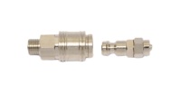 Mini raccord pneumatique de type Rectus 21, manchon de déconnexion rapide, laiton et acier inoxydable 304, haut débit pour outils/machines à air comprimé, OEM