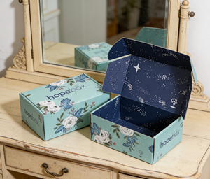 Floral Starry Sky High-end Tuck <b>Box</b> Embossing Sponge Lining-Thick Corrugated <b>Cardboard</b> Vietnam <b>for</b> Certified Luxury Packaging - Product Image 2