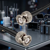 Cable coaxial BNC macho a BNC macho RG174 RG58 LMR195 de baja pérdida, 50 ohmios, conector RF para antena, radio y equipos de prueba