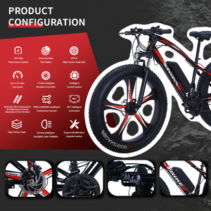 Bicicleta de Montaña con Llanta de 26'', 350W, 36V / Bicicleta Eléctrica de Montaña de 7 Velocidades / Bicicleta Eléctrica de Venta al por Mayor en Oferta - Product Image 3