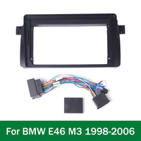 Panneau de Navigation GPS de voiture pour BMW E46 M3 1998-2006 écran 9 pouces 2 Din Android tableau de bord Radio stéréo Fascias panneau cadre