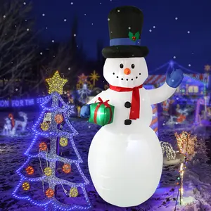 Ano novo festa 6ft led inflável boneco de neve decoração interna natal