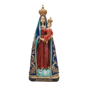 Resina Artesanal Estátuas Religiosas Artesanato Católico Presente Home Decor Cristão Maria e Menino Jesus Estatueta