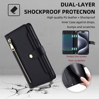 Étui de téléphone élégant avec fentes pour cartes, bandoulière réglable, couverture magnétique en cuir pour iPhone 18 Pro Max 17 16 15 Plus 14 Pro Max