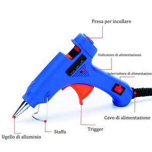 Pistola per colla a caldo 20W 100-240V con 30 stick di colla per progetti creativi - Product Image 3