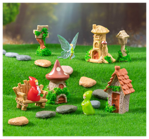 Hadas en miniatura, Kit <span class=keywords><strong>de</strong></span> jardín <span class=keywords><strong>de</strong></span> hadas <span class=keywords><strong>de</strong></span> bienvenida, silla <span class=keywords><strong>de</strong></span> resina, tocón <span class=keywords><strong>de</strong></span> árbol, seta, letreros <span class=keywords><strong>de</strong></span> carretera, buzón <span class=keywords><strong>de</strong></span> piedra, <span class=keywords><strong>casa</strong></span> 3D, figura Kawaii bonita - Product Image 3