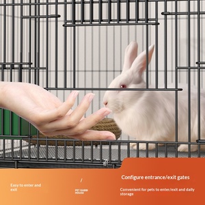 Jaula de Alambre Espaciosa para <span class=keywords><strong>Conejos</strong></span>, Conejillos de Indias y Chinchillas; Jaula Extra Grande para Uso Doméstico con Baño Completo; Jaula Interior/Exterior - Product Image 4