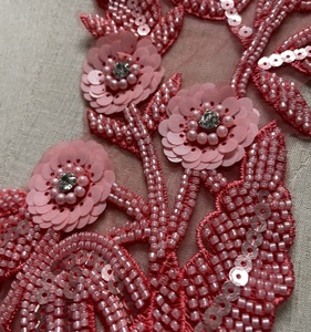 Rhinestone Ren Trim Nhưng Vật Dính Liền Sequin Đính Cườm Trim BodyApplique Trim - Product Image 2