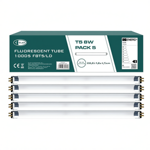 Tubo fluorescente T5 da 8 W, confezione da 5 lampadine a risparmio energetico da 28,8 cm - Product Image 2
