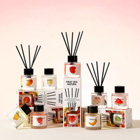 Diffuseur de parfum en verre de 50 ml aux senteurs fruitées, parfum d'ambiance luxueux pour la maison, désodorisant écologique, ensemble d'huiles essentielles d'aromathérapie