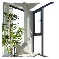 Fenêtres à battants modernes en aluminium pour extérieur, triple vitrage isolant, certifiées Energy Star, style ouverture battante pour chambre de villa