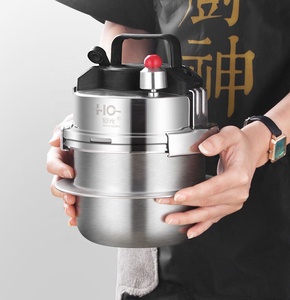 <span class=keywords><strong>Olla</strong></span> <span class=keywords><strong>a</strong></span> Presión Portátil de Acero Inoxidable 304 de 3 Capas, Interior Antiadherente, Tamaño Mini para Acampar y Hacer Senderismo al Aire Libre - Product Image 6